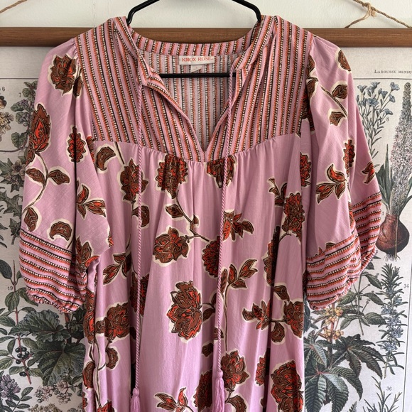 Knox Rose Pink and Orange Striped Dress Small - Picture 2 of 8